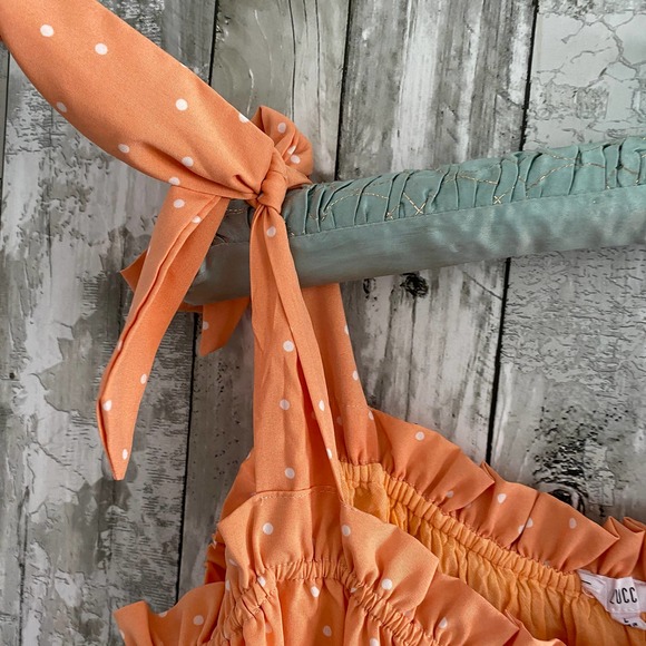 Lucca orange polka dot dress L - Picture 4 of 6